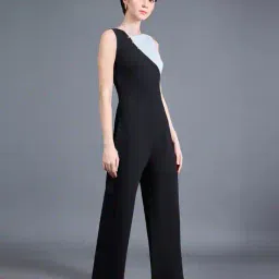 miss chase Colour-Blocked Sleeveless Jumpsuit image 2