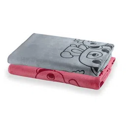 fabinaliv Set of 2 300 GSM Printed Bath Towels 45" x 23" image 2