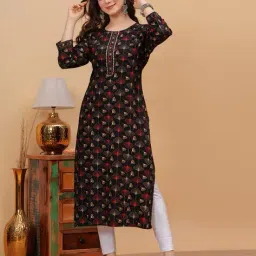 mialo fashion x ag Women Floral Straight Kurti image 2