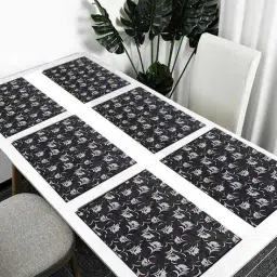 revexo Set of 6 Floral Print Rectangle Placemats image 2