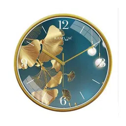 random Embossed Dial Round Analogue Wall Clock image 2