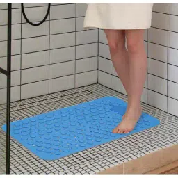 aazeem Set of 4 Anti-Skid Bath Mat with Foot Scrubber image 2