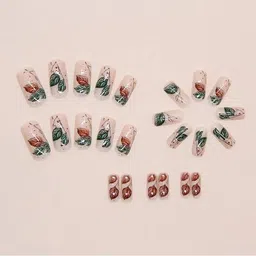 pink truck Set of 24 Artificial Reusable Nails  image 2