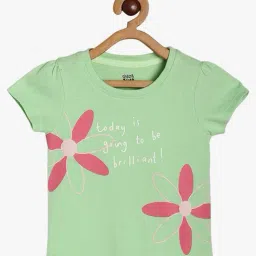 miniklub Girls Pack of 3 Printed Cotton Round-Neck Tops image 2