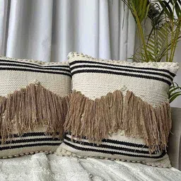 export house Premium Designer Embroidery Pillow Cover  image 2