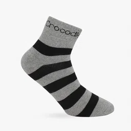 crocodile Pack of 3 Men Striped Assorted Ankle-Length Socks image 2
