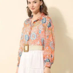 u.s. polo assn. Women Floral Regular Fit Shirt image 2