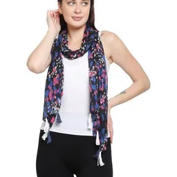 stole villa Women Floral Cotton Scarf  image 2