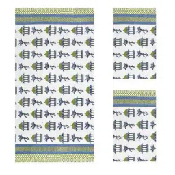 mafatlal Printed Cotton Bath & Hand Towel Set image 2
