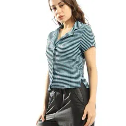 asos design Striped Fitted Revere Shirt image 2