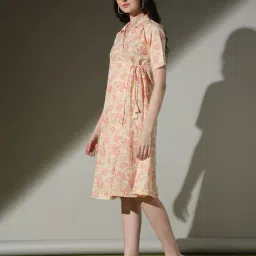 indie picks Handblock Print Cotton Angarkha Dress image 2