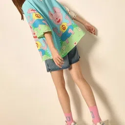 only Women Graphic Print Oversized Shirt image 2
