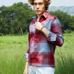 campus sutra Men Checks Oversized Fit Shirt image 2