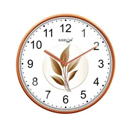 random Leaf Print Round Analogue Wall Clock image 2