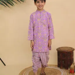 the mom store Boys Printed Straight Kurta & Dhoti Set image 2