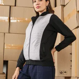 campus sutra Women Zip-Front Jacket with Insert Pockets image 2