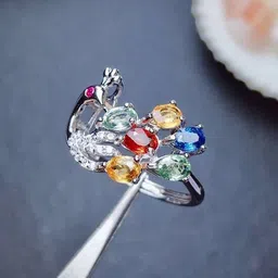 designs & you Women Silver-Plated Stone-Studded Ring image 2