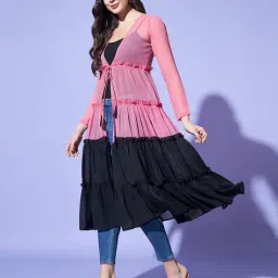 trend arrest Women Colour-block Shrug image 2