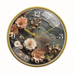 random 12 Inch Embossed Dial Wall Clock image 2