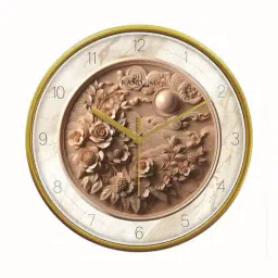 random 12 Inch Embossed Dial Wall Clock image 2