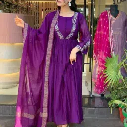 nyrika Women Embroidered Anarkali Kurta Set image 2