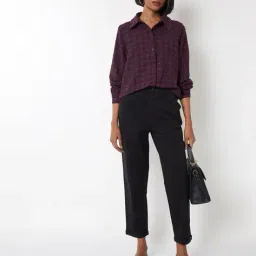 max Women Swiss Dot Regular Fit Shirt image 2