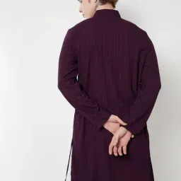 max Men Embroidered Slim Fit Long Kurta image 2