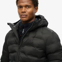 superdry Men Quilted Slim Fit Hooded Puffer Jacket image 3