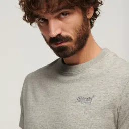 superdry Men Vintage Logo Embroidered Slim Fit Crew-Neck T-Shirt image 3