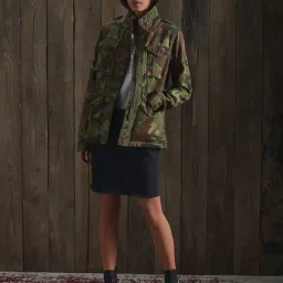 superdry Classic Rookie Borg Camo Print Jacket image 3