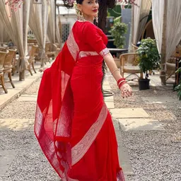 styleelite Women Woven Saree with Contrast Border image 3