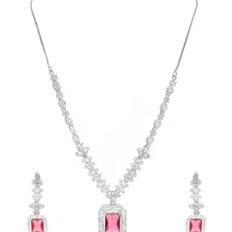 trink Women Stone-Studded Necklace & Earings Set image 3