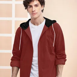 eyebogler Men Striped Hooded Sweatshirt image 3