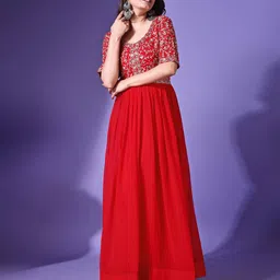 ethnic yard Women Embroidery Anarkali Kurta Set image 3