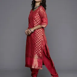 chhabra 555 Banarsi Unstitched Dress Material image 3