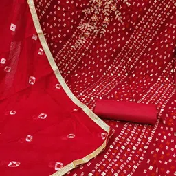 nyrika Embellished Unstitched Dress Material image 3