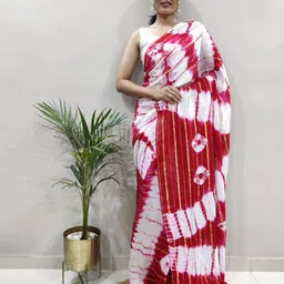 sidhidata Tie & Dye Saree with Zari Accent image 3