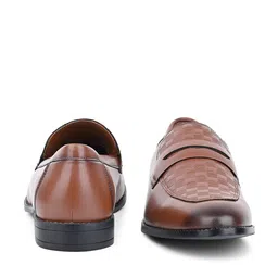 louis stitch Men Basket-Weave Pattern Penny Loafers image 3