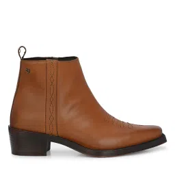 delize Men Ankle-Length Chelsea Boots with Zip Closure image 3