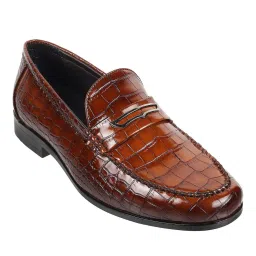 mochi Men Croc Embossed Slip-On Mocassins image 3