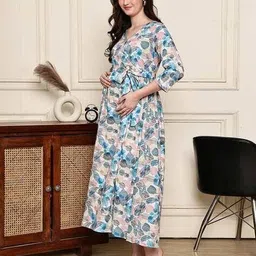 color studio Women Leaf Print Fit & Flare Dress image 3