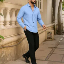 aitavik overseas Men Slim Fit Shirt with Full Sleeves image 3