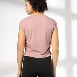 teamspirit Women Graphic Print Fitted Top with Ruching image 3