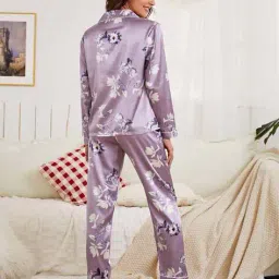 jade & julie Women Floral Print Shirt & Pyjamas Set image 3