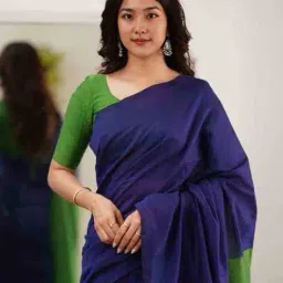 indie picks Banarasi Art Silk Traditional Half-and-Half Saree image 3