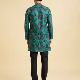 manyavar Men Printed Regular Fit Long Kurta image 3