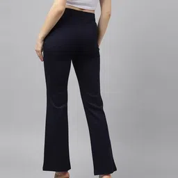 latin quarters Women High-Rise Single-Pleat Flared Trousers image 3