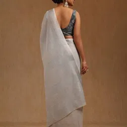 soch Women Saree with Contrast Zari Border image 3