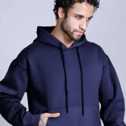ausk Men Regular Fit Hoodie with Kangaroo Pocket image 3