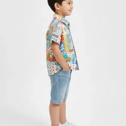 hopzonic Boys Printed Regular Fit Shirt image 3